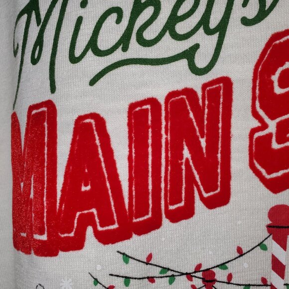 Disney Parks Mickeys Main Street Tree Farm Shirt Men's M Christmas Long Sleeve - Picture 3 of 5